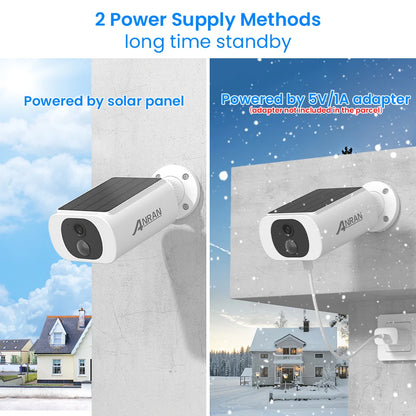 ANRAN 2K Solar Security Camera 3MP