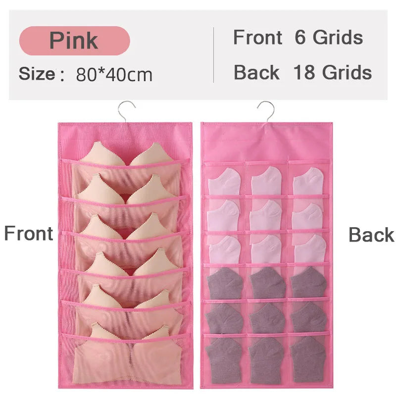 Non-Woven Double-Sided Underwear Storage Bag Wardrobe