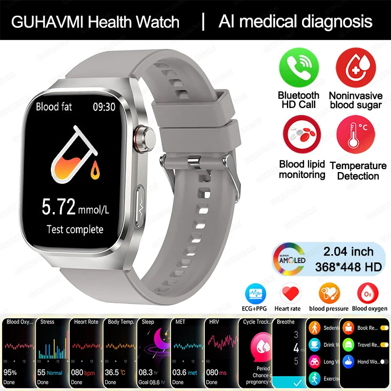 2024 New Uric Acid Blood Fat Smart Watch