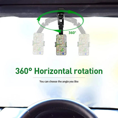 Sun Visor Phone Holder for Car Multifunctional 360°