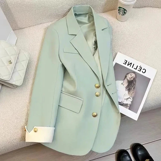 Women's Blazer Coat Spring Autumn Korean Version Leisure Ladies