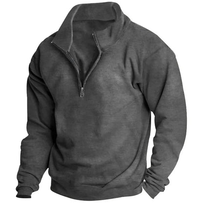 Autumn and winter new men's fleece sweatshirt