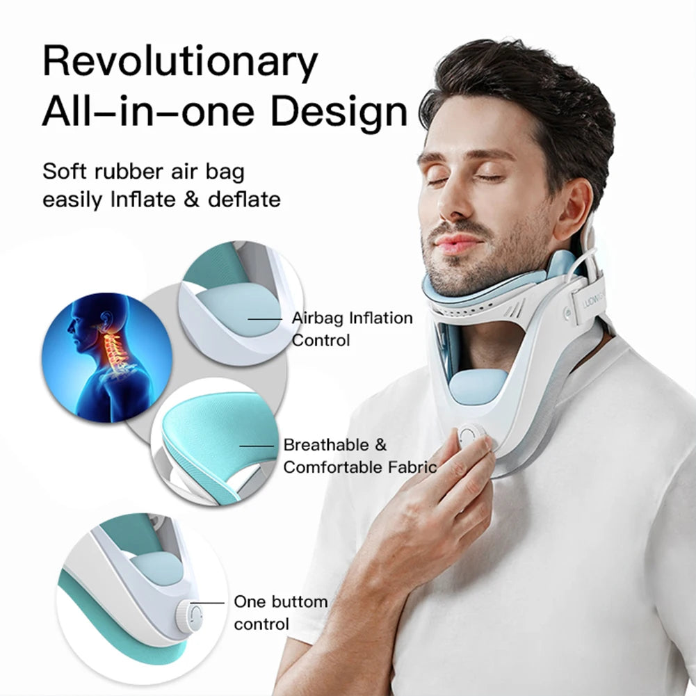 Cervical Neck Traction Device with Airbag Support