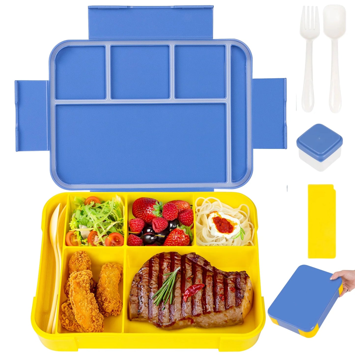 Adorable Pattern Kids Lunch Box Portable Divided