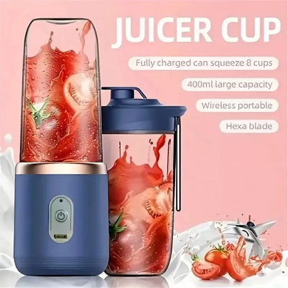 Portable Blender Bottle Electric 6 Blades Multifunction