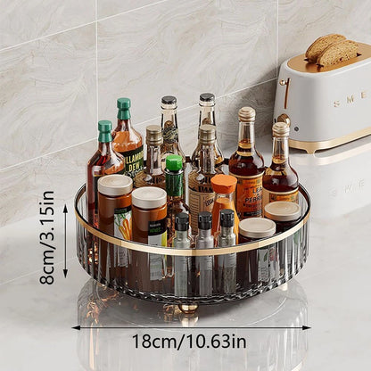 Round Plastic Clear Rotating Container