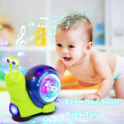 Baby Crawling Snail Toys With Music