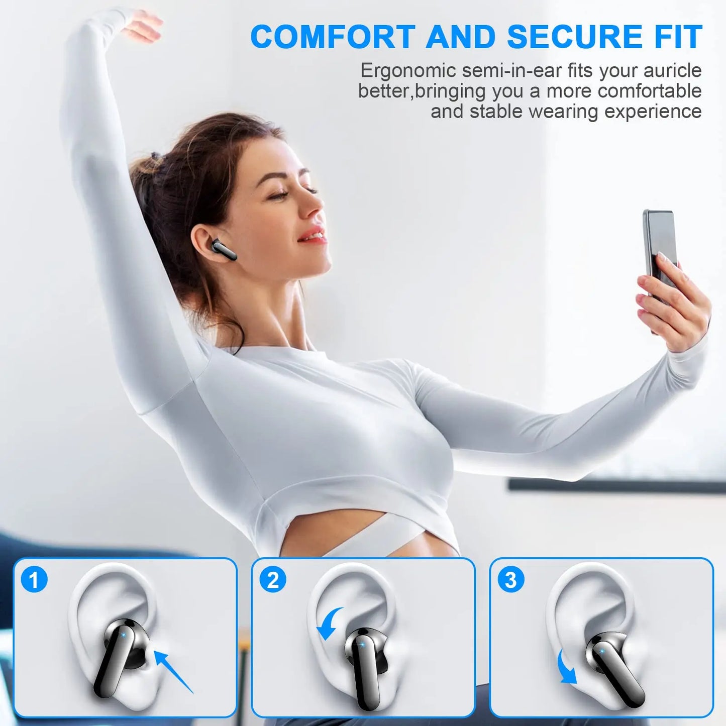 Wireless Earbuds, Bluetooth 5.3 Headphones