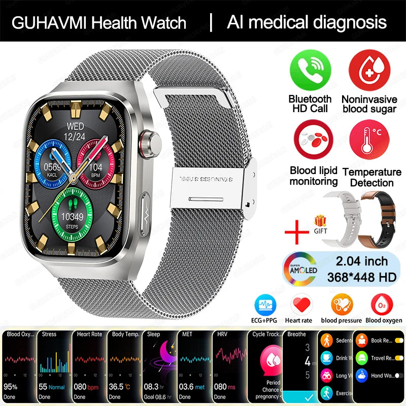 2024 New Uric Acid Blood Fat Smart Watch