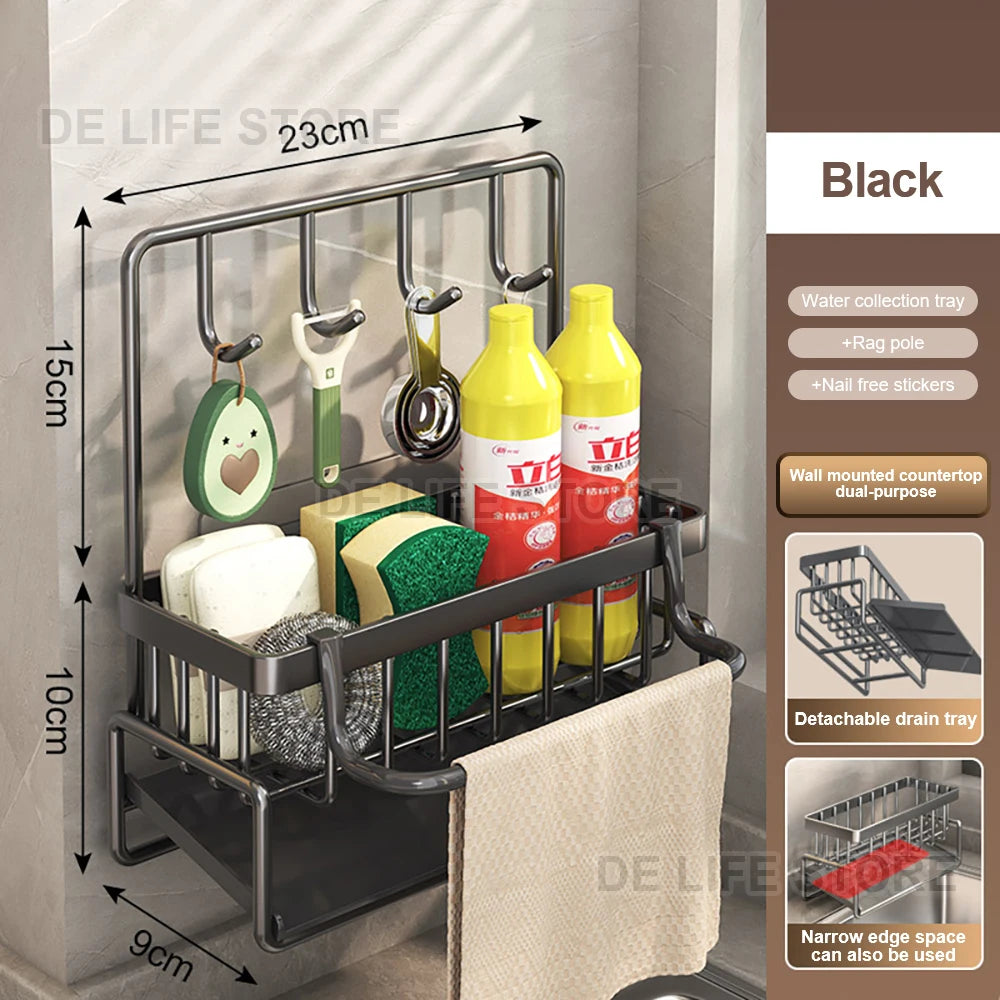 Kitchen Sink Organizer Drain Rack