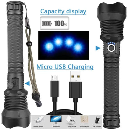 USB Powerful xhp70.2 Flashlight