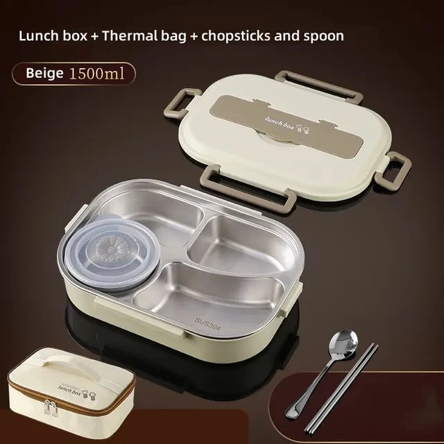 304 Stainless Steel Compartment Insulated Lunch Box