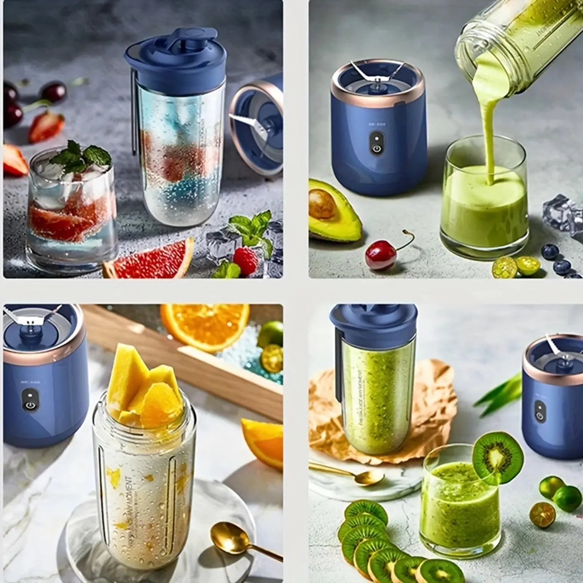 Portable Blender Bottle Electric 6 Blades Multifunction