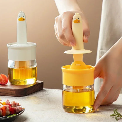 Cute Duck Oil Brush Silicone