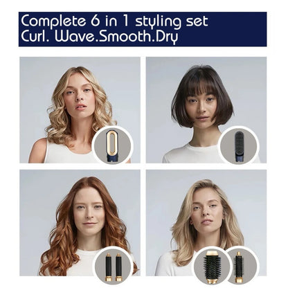 6 in 1 Hair Dryer Multi Styler With Hair Brush