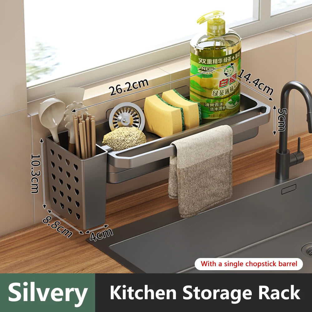 Kitchen Sink Organizer Drain Rack