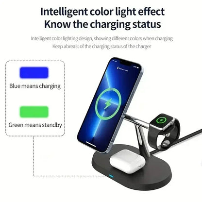 3 in 1 Magnetic Fast Wireless Charger Station For iPhone