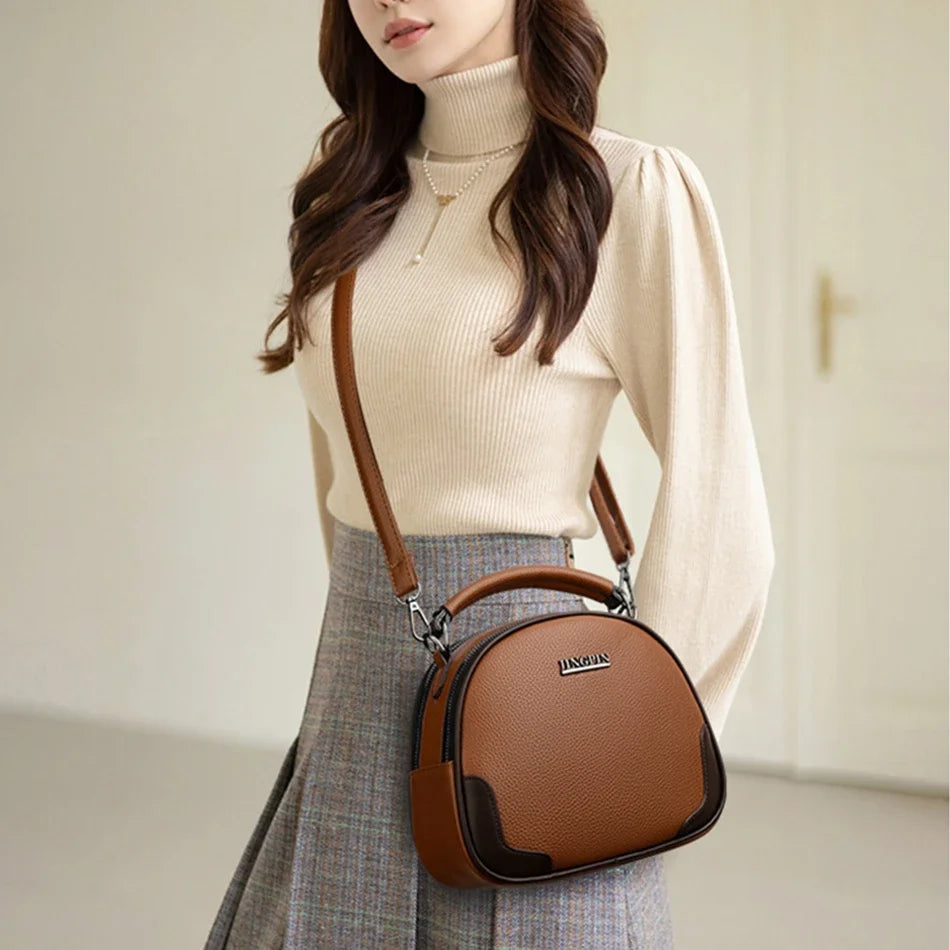 2023 Trendy High-quality Soft Leather Shoulder Crossbody