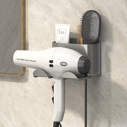 1pc Hair Dryer Holder Wall Mounted Hair Straightener Dryer Hair Stand