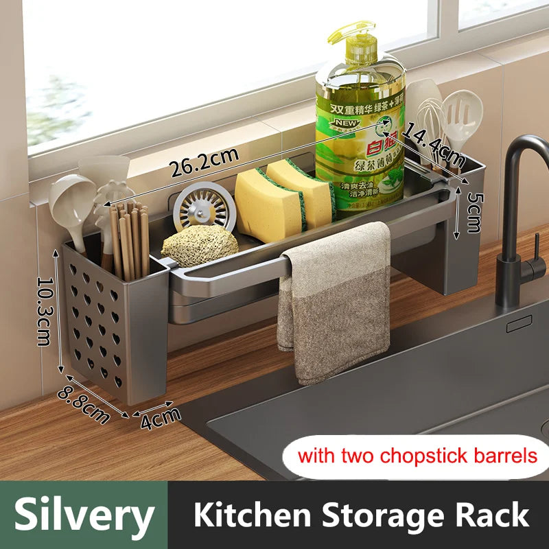 Kitchen Sink Organizer Drain Rack