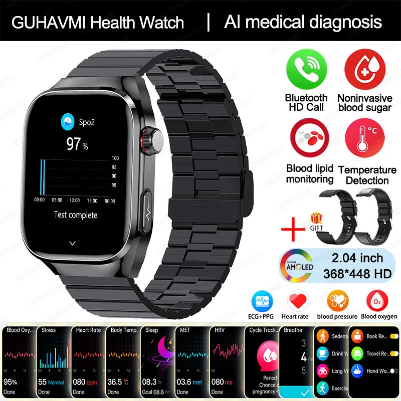 2024 New Uric Acid Blood Fat Smart Watch