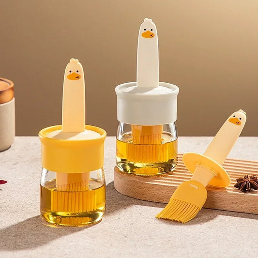 Cute Duck Oil Brush Silicone