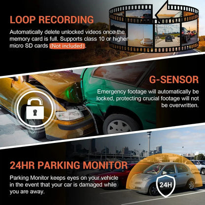 1080P WIFI Dual camera Dash Cam for cars