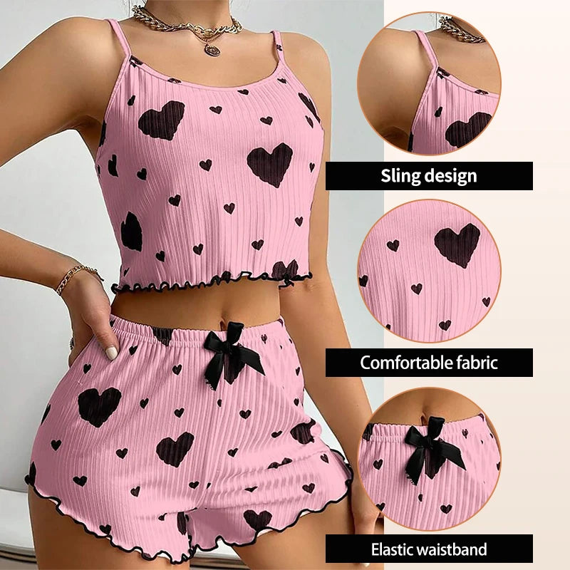 Women's Pajamas Set Sleepwear 2 PCS