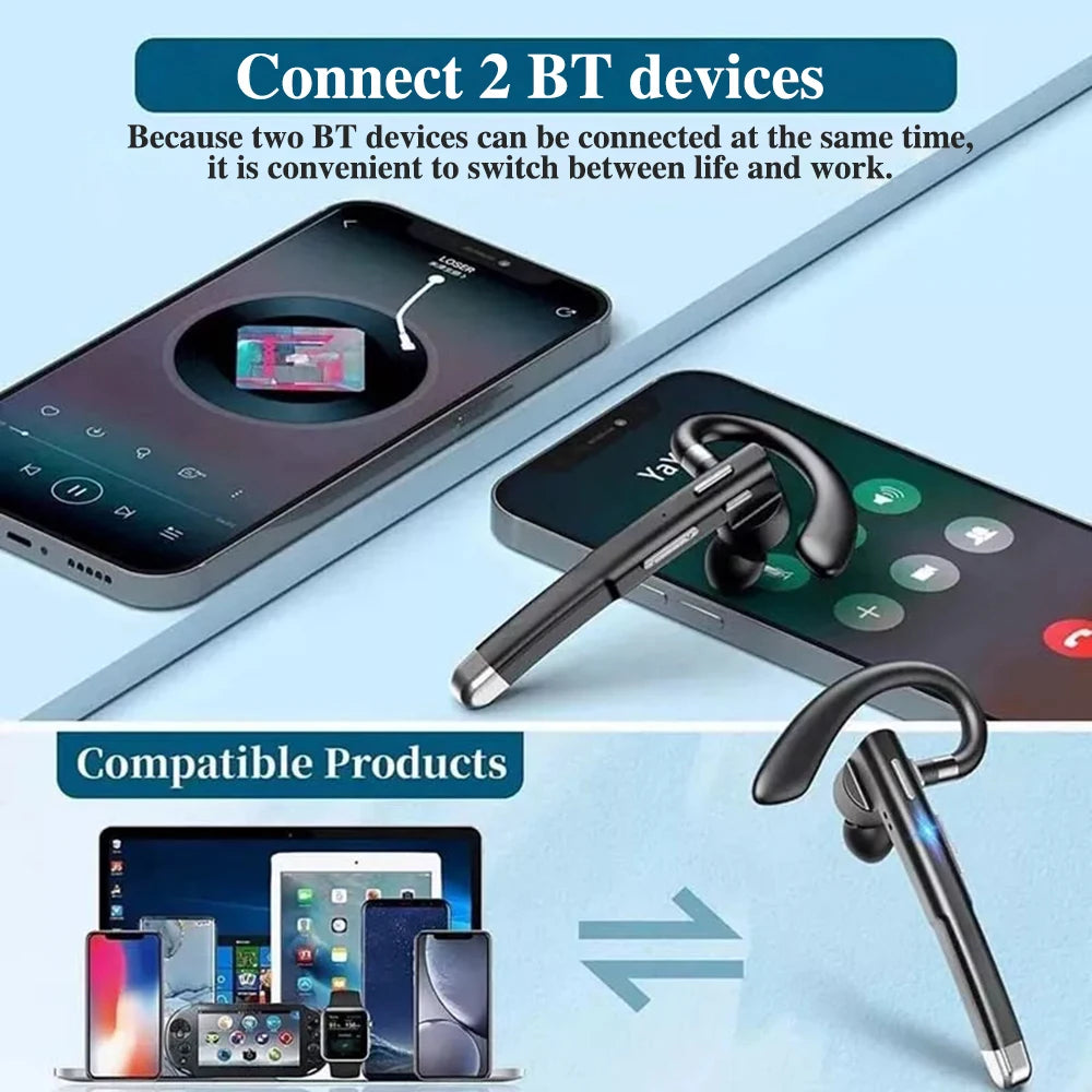 YYK520 Wireless Bluetooth Headset Digital Display