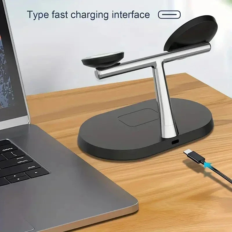 3 in 1 Magnetic Fast Wireless Charger Station For iPhone