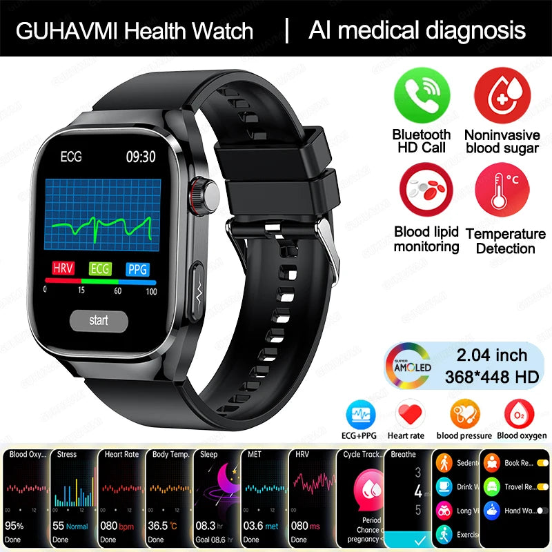 2024 New Uric Acid Blood Fat Smartwatch