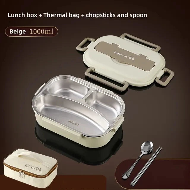 304 Stainless Steel Compartment Insulated Lunch Box