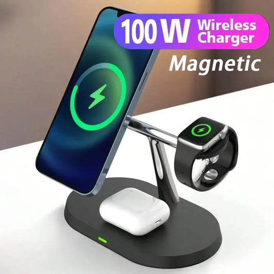 3 in 1 Magnetic Fast Wireless Charger Station For iPhone