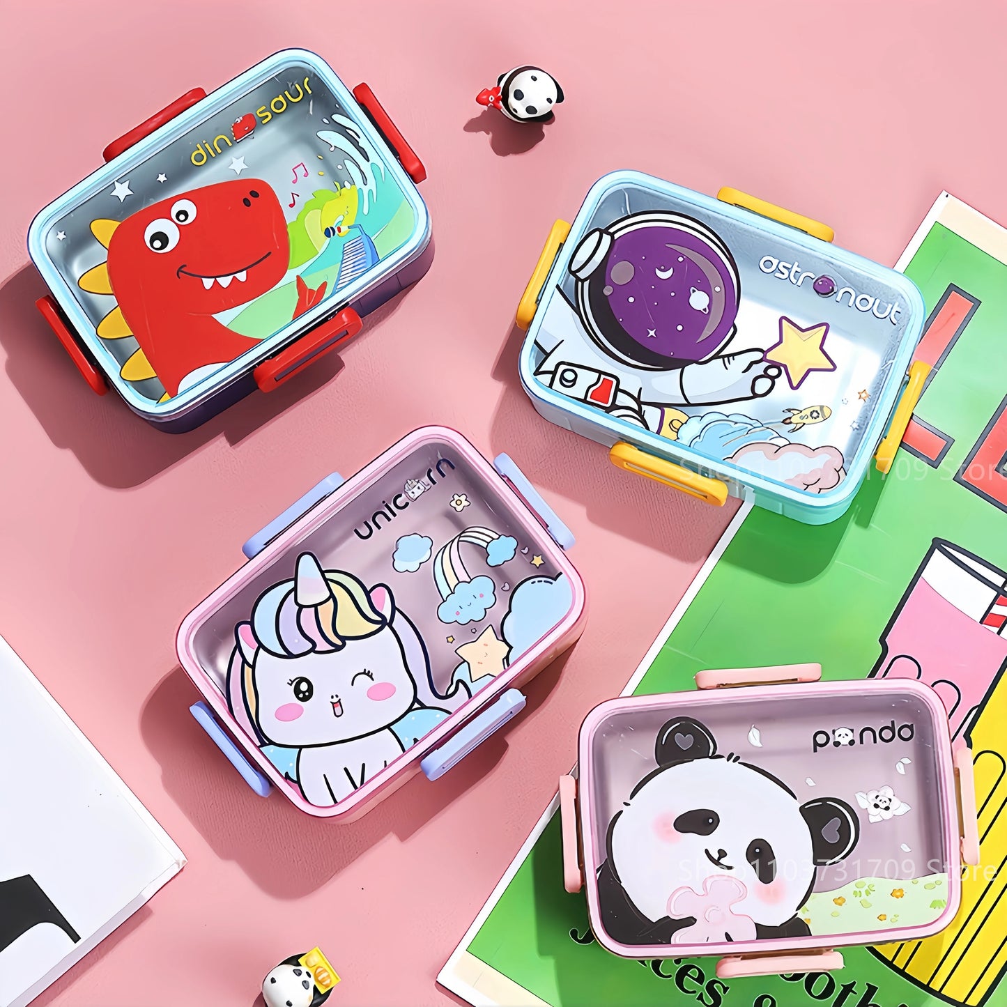 Cute Lunch Box for Kids Girls Boys With Compartments Bento