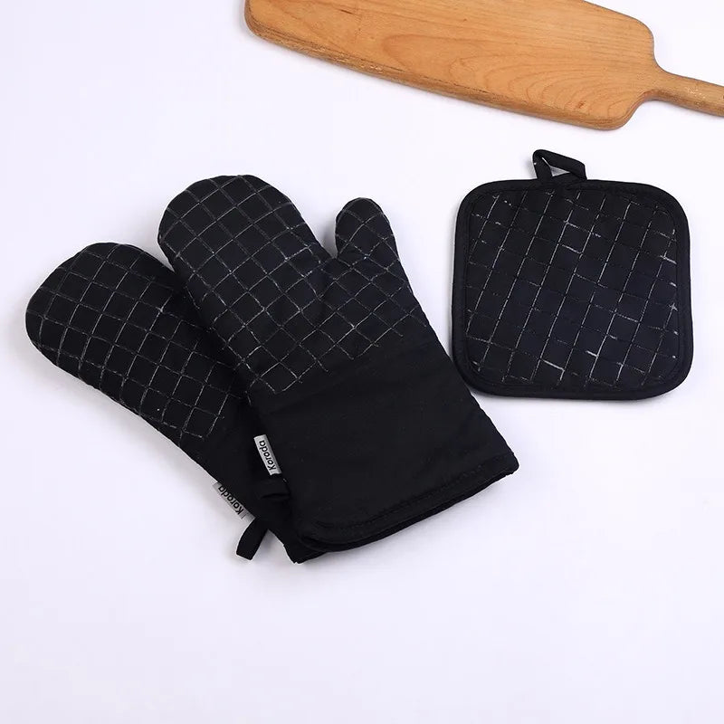 Anti-scald gloves, thickened non-slip heat-resistant microwave