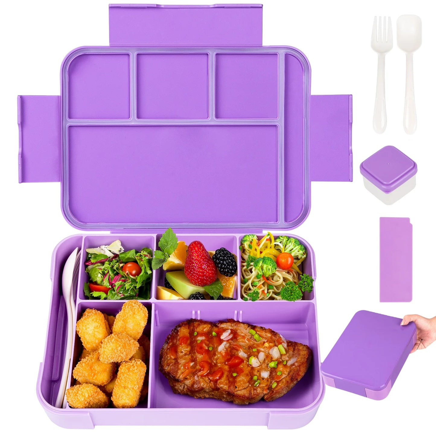 Adorable Pattern Kids Lunch Box Portable Divided