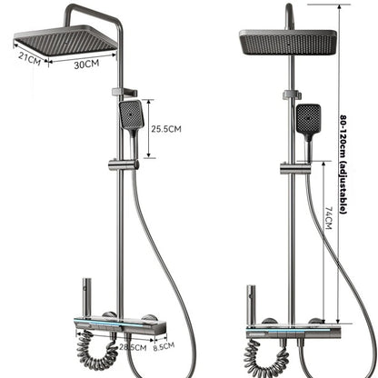 Hot Cold Shower Set Faucet Temperature Digital Display