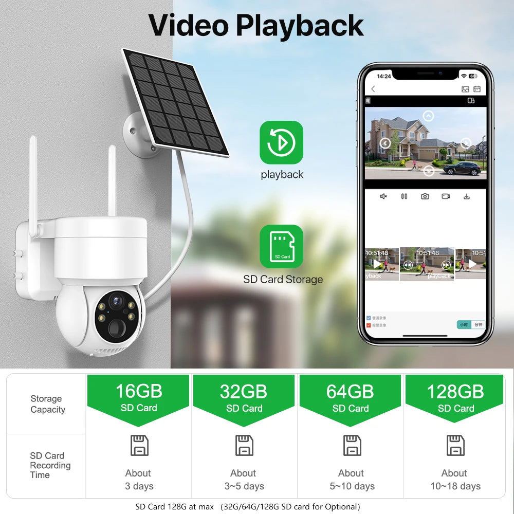 Outdoor WiFi 4MP HD PTZ Camera