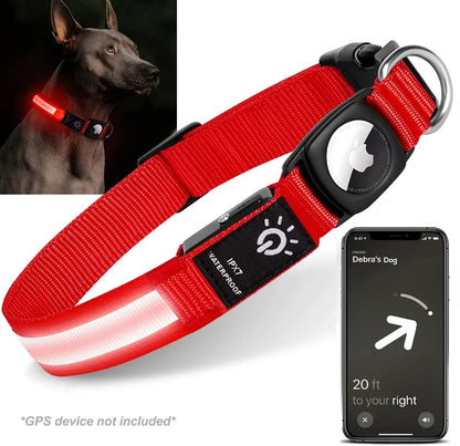 For Apple Airtag GPS Finder Led Dog Collar