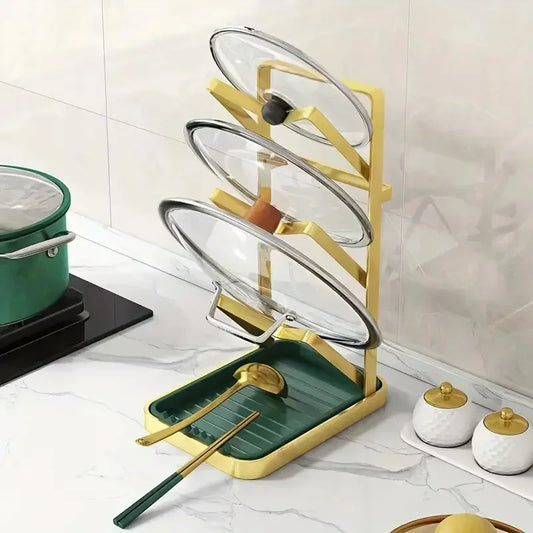 Lid Stand Lid Organizer Pot Lid Rack Holder for Utensils