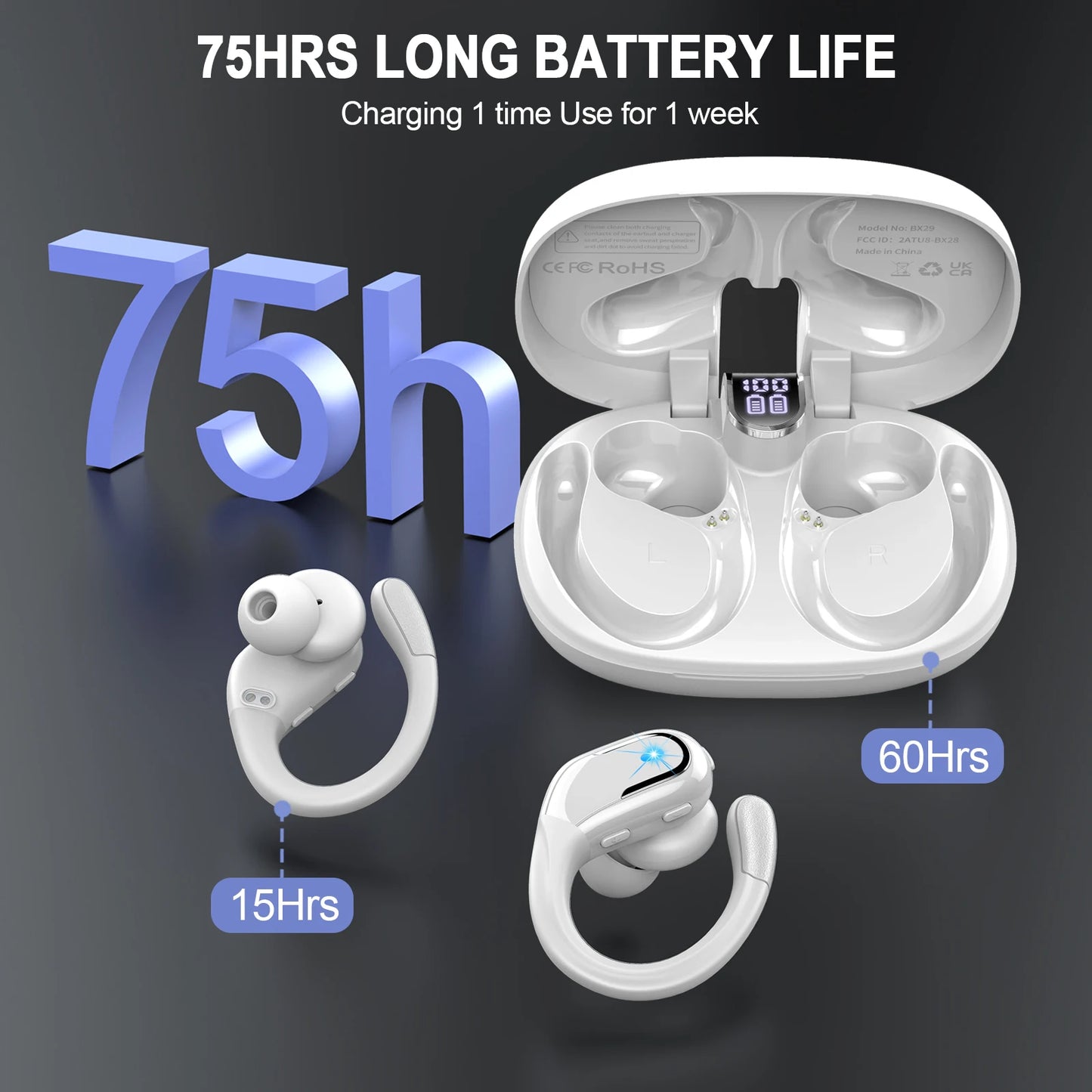 Wireless Earbuds, Bluetooth 5.3 Headphones Sport