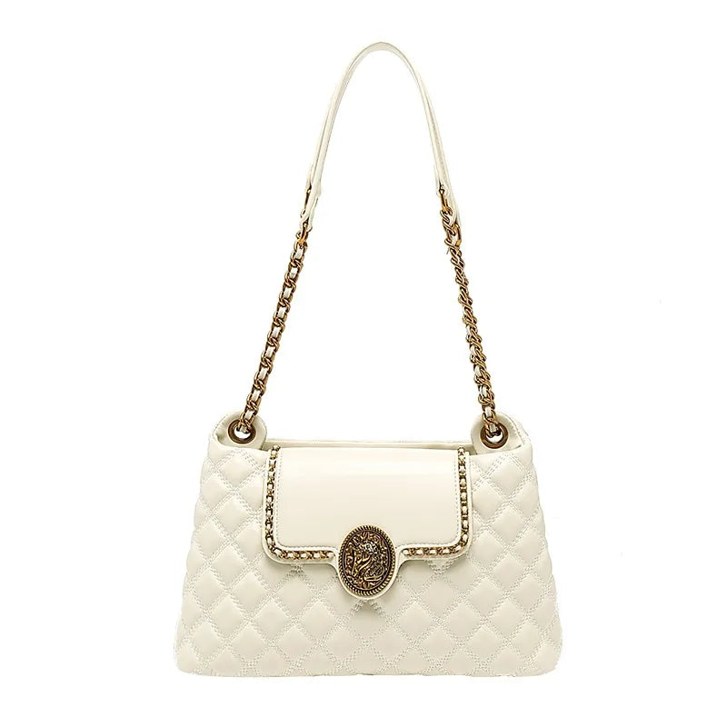 Brand genuine leather chain bag for women in 2024