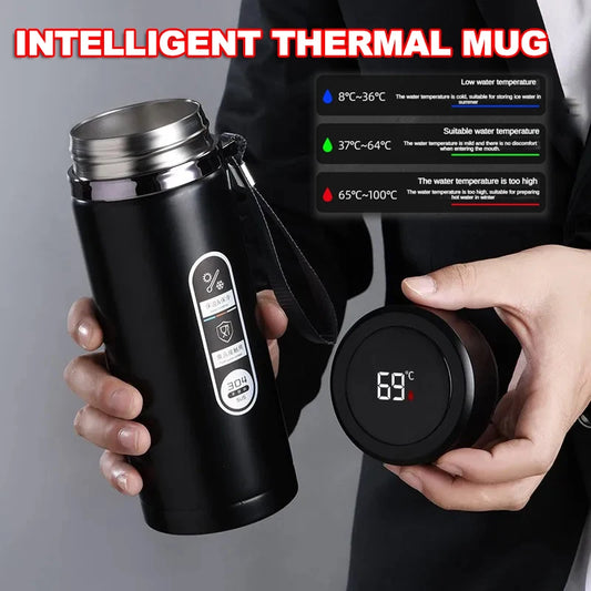 500ML-1Liter Stainless Steel Thermos Bottle with LED