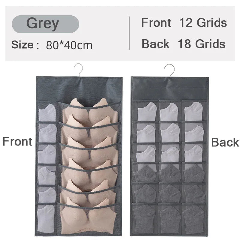 Non-Woven Double-Sided Underwear Storage Bag Wardrobe