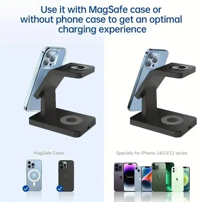 3 In 1 Magnetic Wireless Charger Stand for iPhone