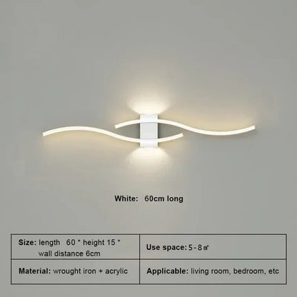 Moder LED Wall Lamp Long Strip Wall Lamps TV Background