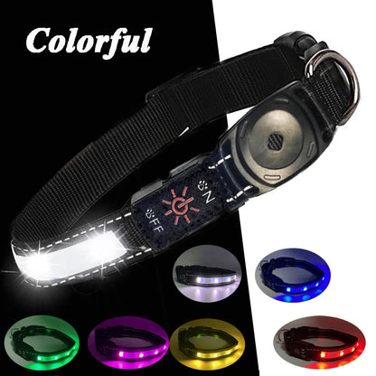 For Apple Airtag GPS Finder Led Dog Collar