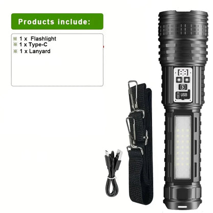 Super Big Flashlight USB Rechargeable