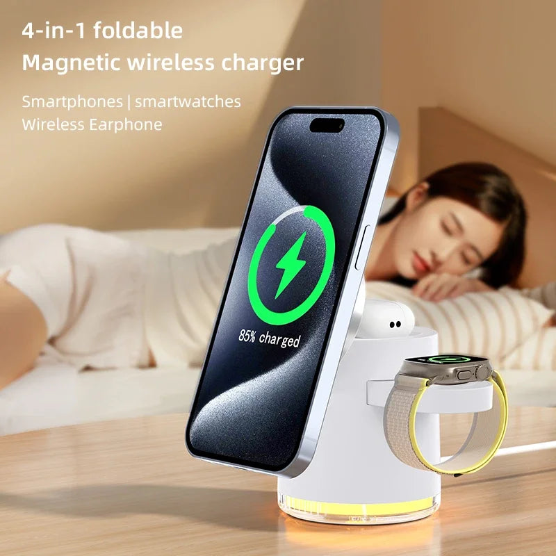 4 in 1 QI2 Wireless Charger Fast Charging Dock