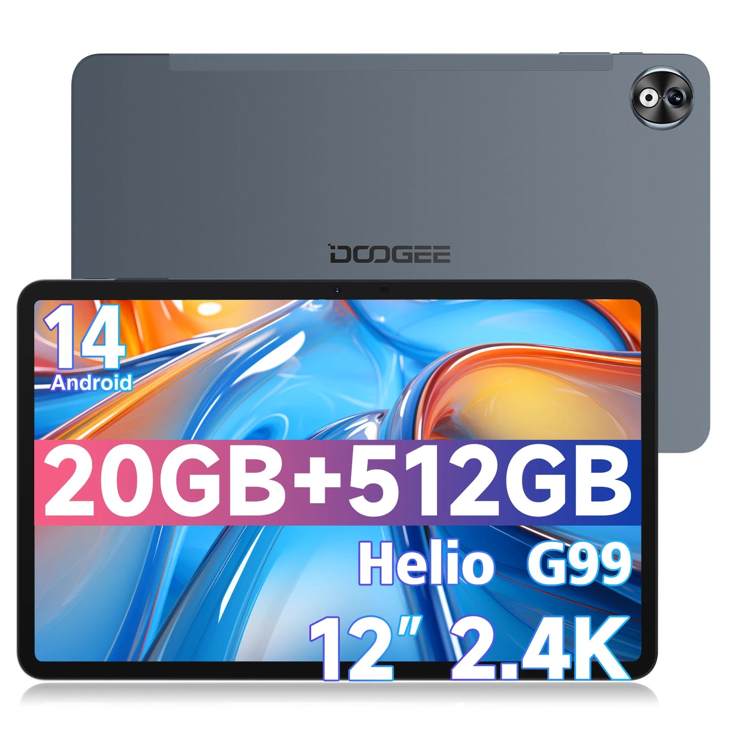 DOOGEE T40 Pro Tablet 12 ''IPS 2.4K 20GB 512GB Android 1410800mAh